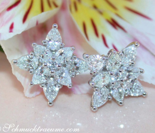 Picture Perfect Pear Shape Diamond Studs (Star Design)