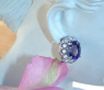 Exquisite AAA Tanzanite Studs with Diamonds