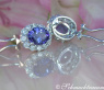 Exquisite AAA Tanzanite Studs with Diamonds