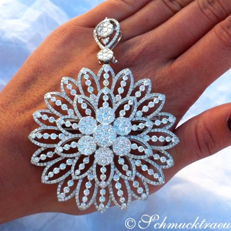Gigantic Diamond Pendant / Brooch with Impressive Dimensions