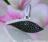 Black & White Diamond Ring in a Leaf Design