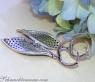 Black & White Diamond Earrings in a Leaf Design