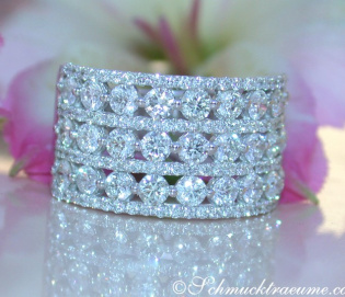 Wide Diamond Band Ring