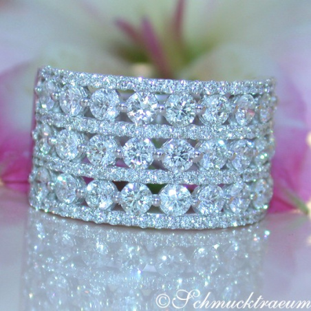 Wide Diamond Band Ring