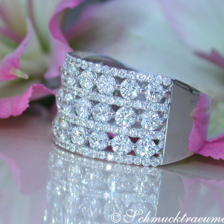Wide Diamond Band Ring