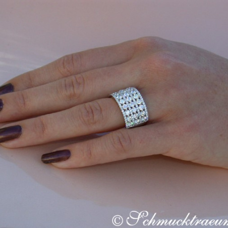 Wide Diamond Band Ring