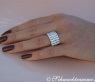 Wide Diamond Band Ring