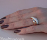 Cross Over Rosegold Ring with Diamonds