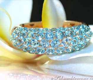 Precious Blue Topaz Pavé Ring