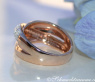 Cross Over Rosegold Ring with Diamonds