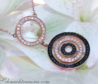 Unusual Black & White Diamond Necklace