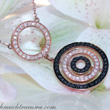 Unusual Black & White Diamond Necklace