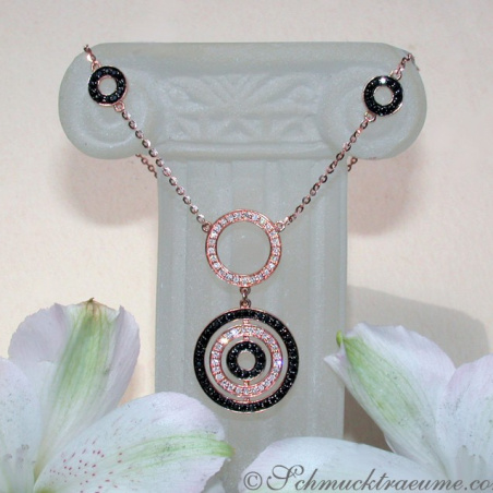 Unusual Black & White Diamond Necklace
