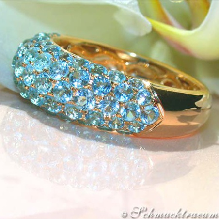 Precious Blue Topaz Pavé Ring