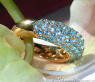 Precious Blue Topaz Pavé Ring