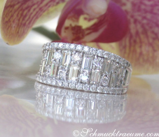 Tremendous Diamond Band with Baguette Diamonds