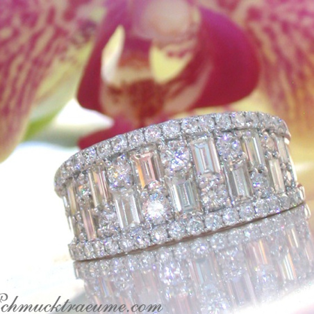 Tremendous Diamond Band with Baguette Diamonds