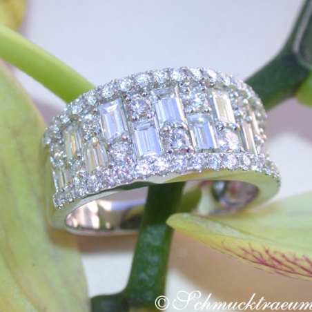 Tremendous Diamond Band with Baguette Diamonds