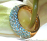 Precious Blue Topaz Pavé Ring