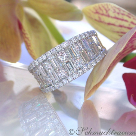 Tremendous Diamond Band with Baguette Diamonds