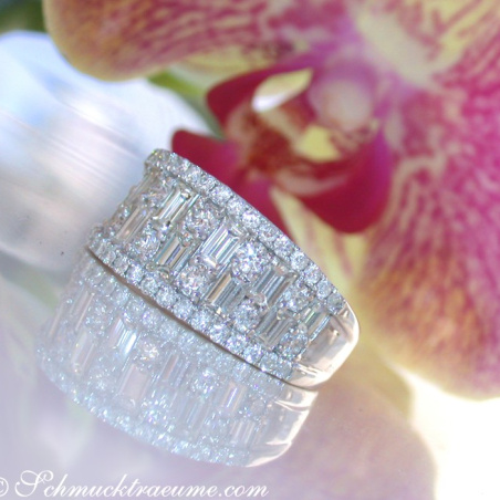 Tremendous Diamond Band with Baguette Diamonds