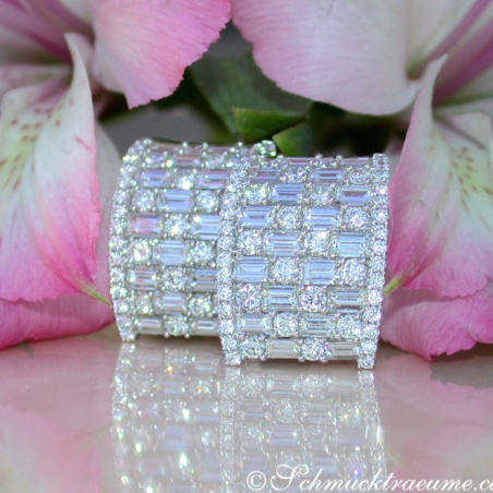 Terrific Diamond Earrings with Baguette Diamonds
