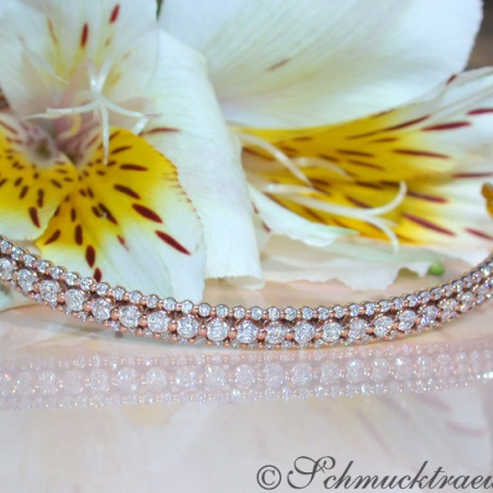 Brillanten Armreif in Roségold