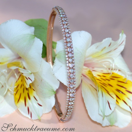 Brillanten Armreif in Roségold