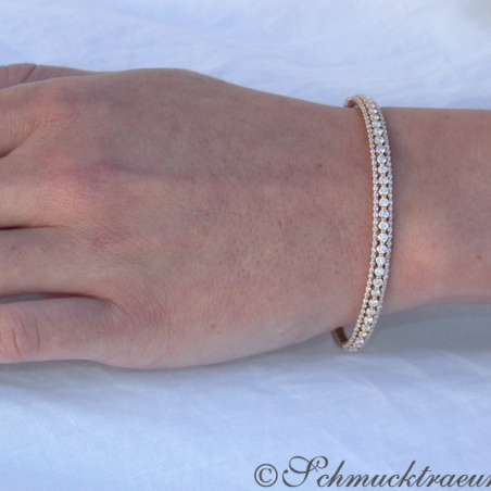 Brillanten Armreif in Roségold