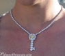 High-end Key Pendant with Yellow and White Diamonds