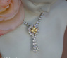 High-end Key Pendant with Yellow and White Diamonds
