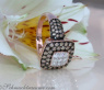 Timeless Square Ring with brown & white Diamonds