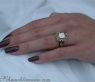 Timeless Square Ring with brown & white Diamonds