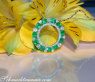 Wonderful Emerald Circle Pendant with Diamonds