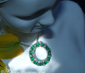 Wonderful Emerald Circle Pendant with Diamonds