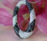 Striking Black and White Diamond Pendant