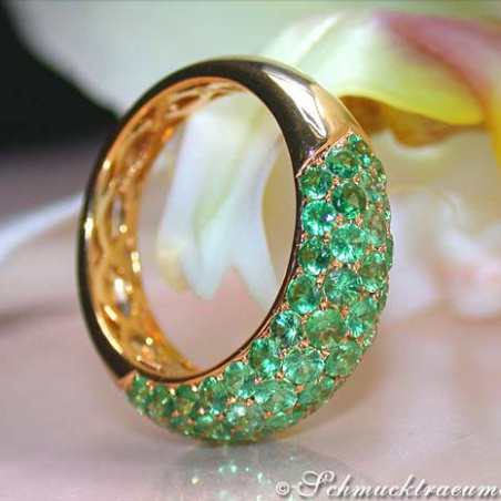 Precious Tsavorite Pavé Ring