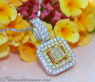 Terrific Yellow & White Diamond Pendant