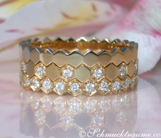Three Puristic Diamond Rings (Stacking Rings)