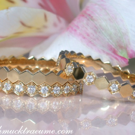 Three Puristic Diamond Rings (Stacking Rings)