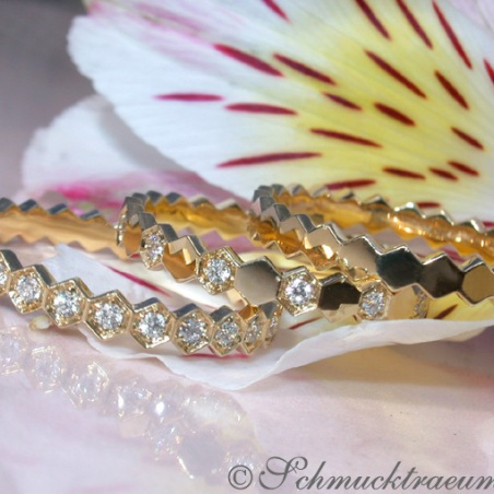 Three Puristic Diamond Rings (Stacking Rings)
