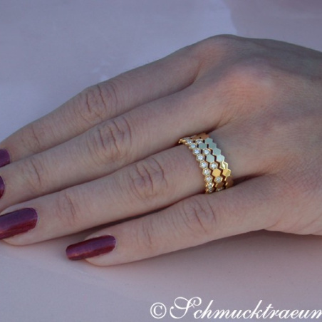 Three Puristic Diamond Rings (Stacking Rings)