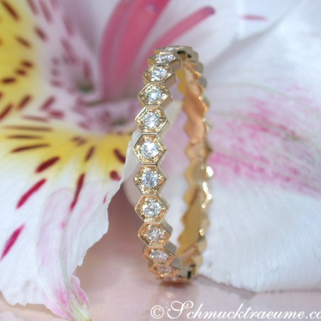 Three Puristic Diamond Rings (Stacking Rings)