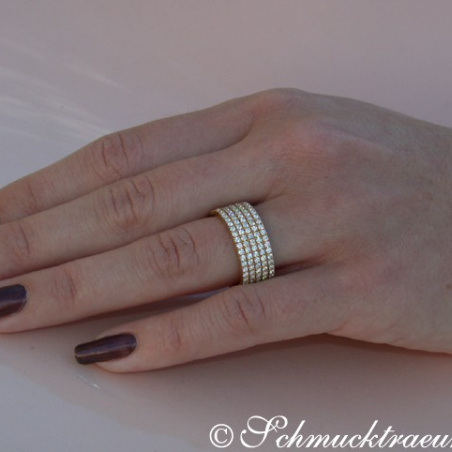 Extra flacher Brillanten Memory Ring / Memoire Ring