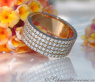 Extra flacher Brillanten Memory Ring / Memoire Ring
