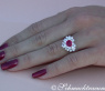 Precious Ruby Heart Ring with Diamonds