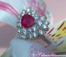 Precious Ruby Heart Ring with Diamonds