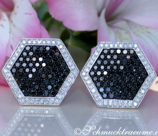 Schwarze Diamanten Ohrstecker