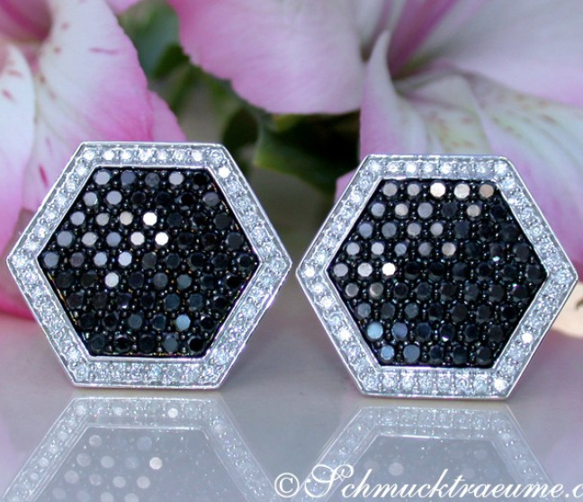 Schwarze Diamanten Ohrstecker Schwarze Diamanten Ohrstecker