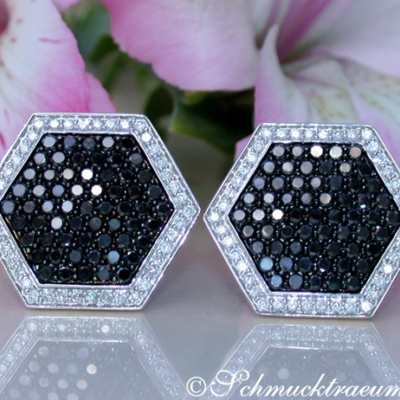 Schwarze Diamanten Ohrstecker